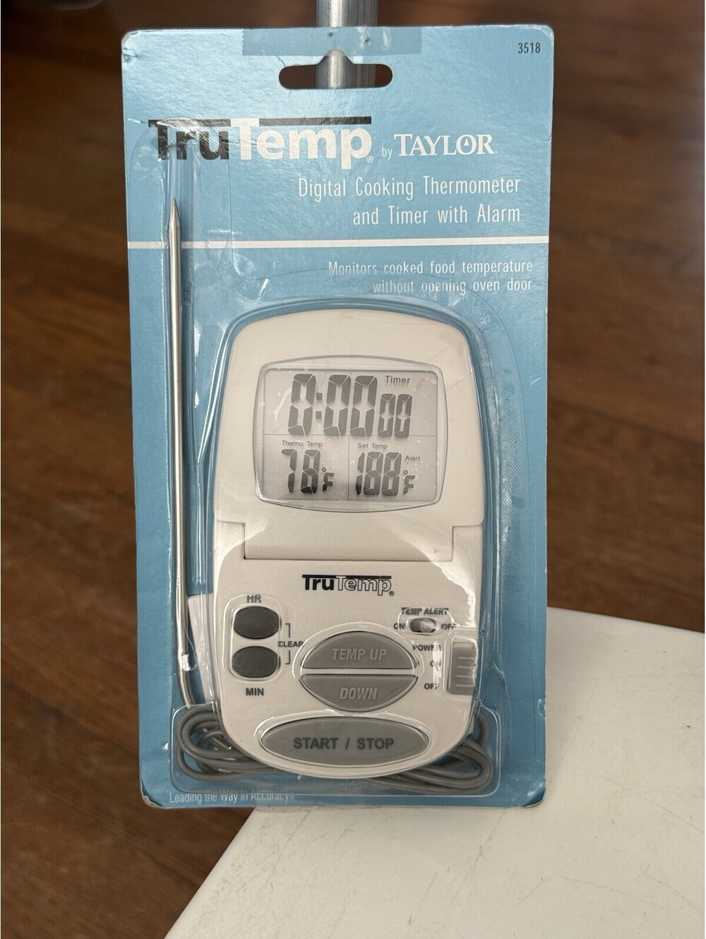 BNew Salter Taylor Digital Wired Probe Cooking Kitchen Timer Thermometer